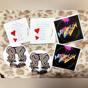 Handmade Colorful Book Themed Pop Art Stickers Set